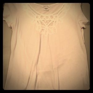 White summer blouse with detailing